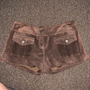 Brown Suede Shorts Size 2 Bebe fits like a 0